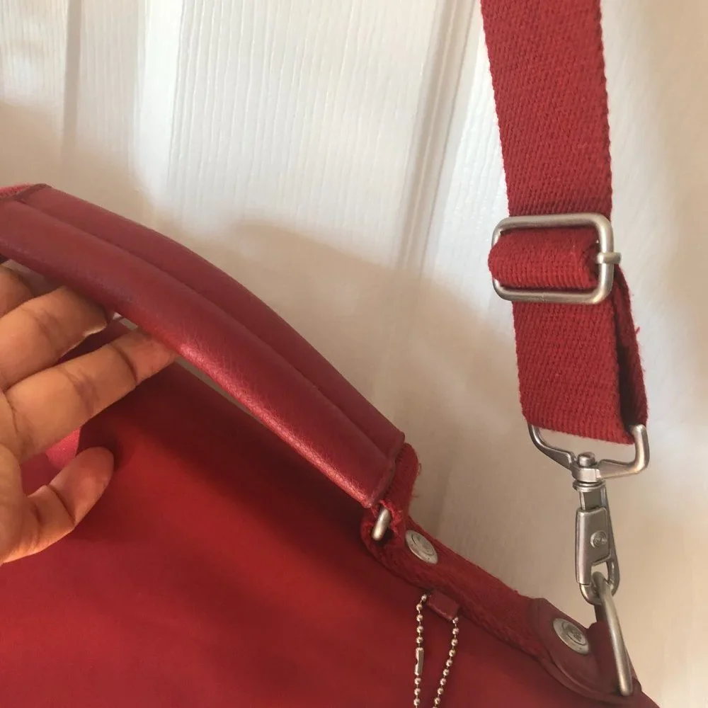Kipling red messenger bag with computer compartment